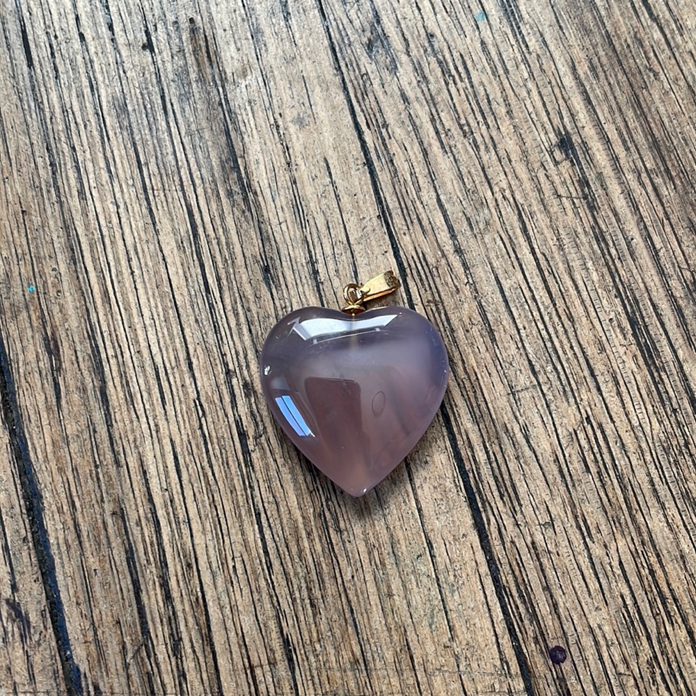 Vintage AMETHYST heart pendant